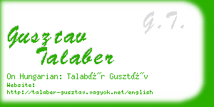 gusztav talaber business card